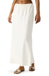 Steve Madden Cadi Linen Drawstring Waist Maxi Skirt