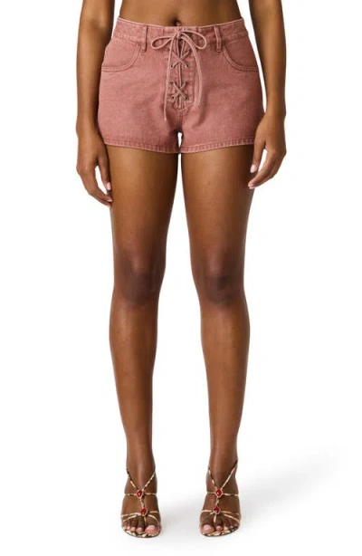 Steve Madden Callisto Denim Shorts In Pink