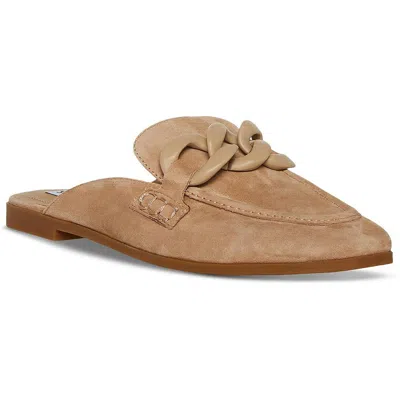 Steve Madden Cally Womens Chain Slip On Mules In Brown