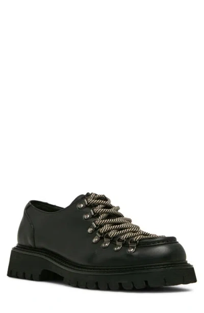 Steve Madden Campello Leather Moc Toe Oxford In Black