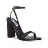Steve Madden Candid Cand13s1 Sandal Womens Us 6 Black Leather Block Heel Gbnc656