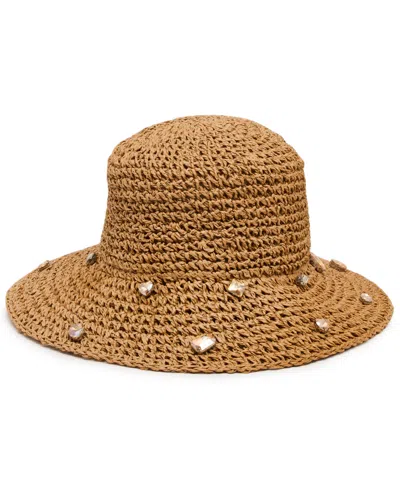 Steve Madden Candy Crush Rhinestones Bucket Hat In Brown