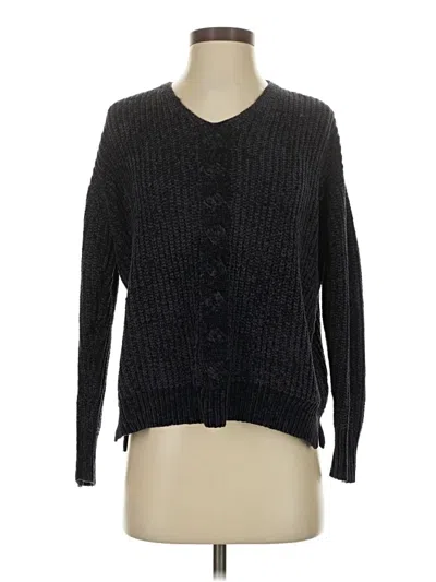 Pre-owned Steve Madden Cardigan Sweater In Black