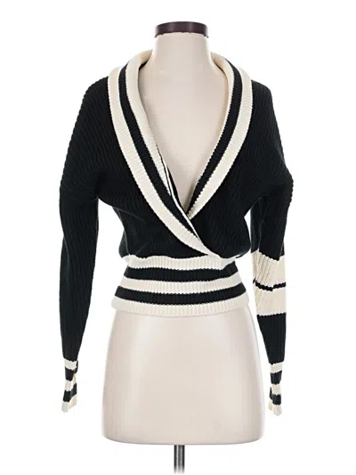 Pre-owned Steve Madden Cardigan Sweater In Black