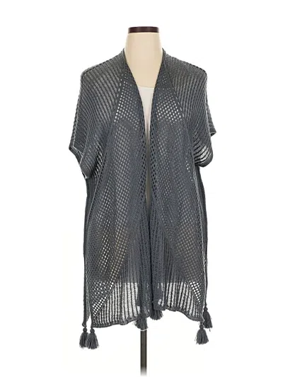 Pre-owned Steve Madden Cardigan Sweater In Blue