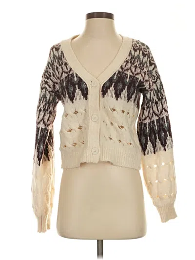 Pre-owned Steve Madden Cardigan Sweater In Ivory