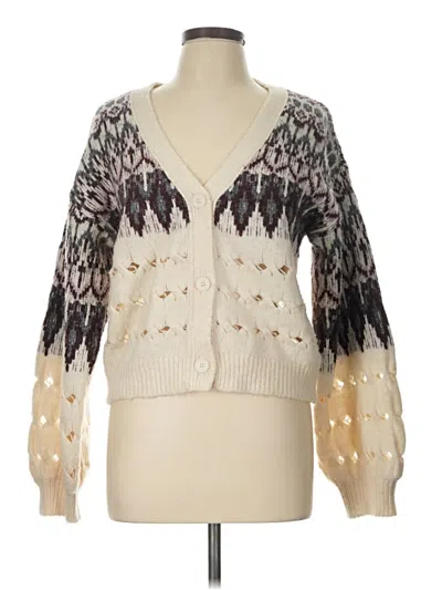 Pre-owned Steve Madden Cardigan Sweater In Ivory