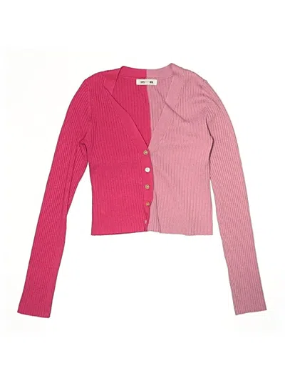 Pre-owned Steve Madden Cardigan Sweater In Pink