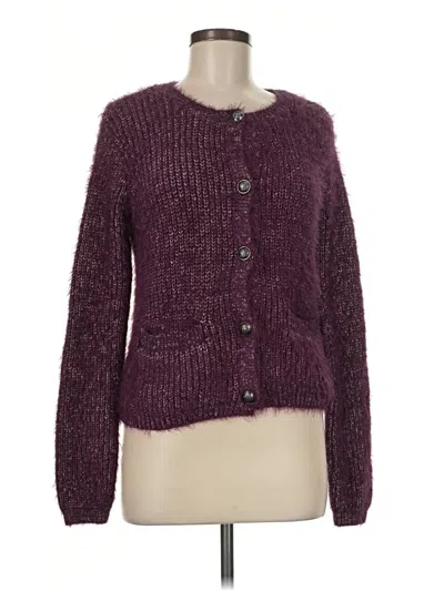Pre-owned Steve Madden Cardigan Sweater In Purple
