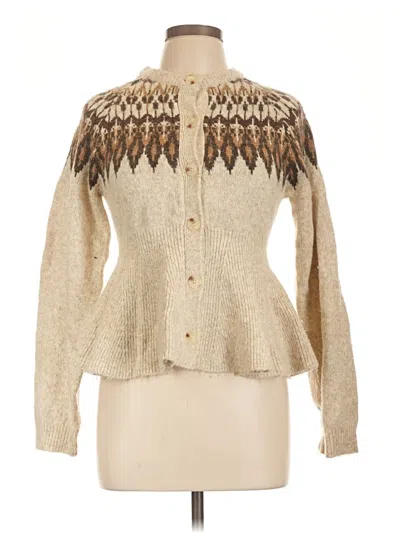 Pre-owned Steve Madden Cardigan Sweater In Tan
