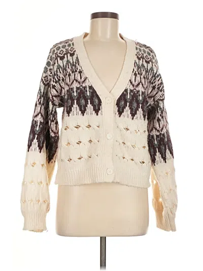 Pre-owned Steve Madden Cardigan Sweater In White