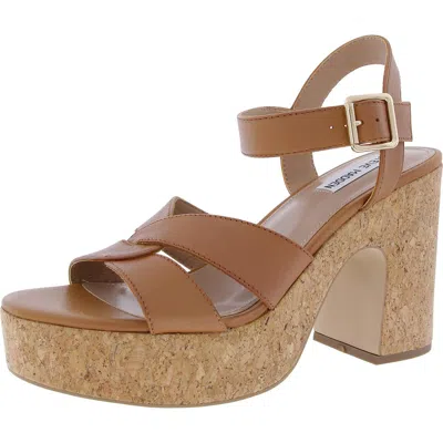 Steve Madden Carisma Womens Metallic Slingback Platform Sandals In Multi