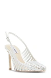 Steve Madden Carleight Slingback Pointed Toe Pump In Silver