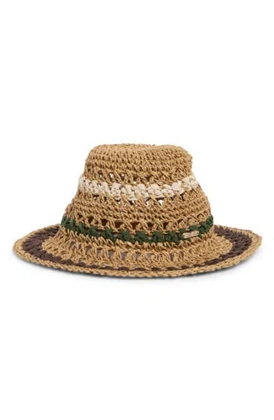 Steve Madden Carly Striped Crochet Bucket Hat In Neutral