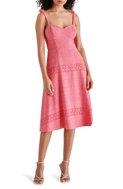 Steve Madden Carlynn Eyelet Embroidered Dress In Fruit Dove