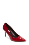 Steve Madden Carmel Pointed Toe Pump In Red Patent