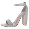 Steve Madden Tiaa Womens Rhinestone Ankle Strap Dress Sandals In Multi