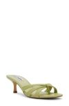 Steve Madden Cary Heeled Sandal In Sage Leather