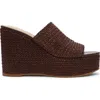 Steve Madden Cassi Platform Wedge Slide Sandal In Brown