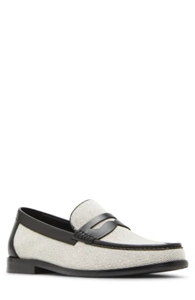 Steve Madden Castille Two-tone Penny Loafer In Beige Black