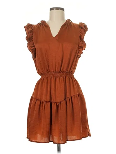 Pre-owned Steve Madden Casual Dress In Brown
