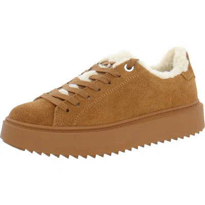 Steve Madden Catcher Womens Leather Lifestyle Casual And Fashion Sneakers In Brown