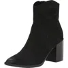 Steve Madden Cate Boots Women's Black Pointed Toe Block Heel Bootie Rhs5988 In Black