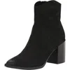 Steve Madden Cate Boots Women's Us 9 Black Pointed Toe Block Heel Bootie Khd397