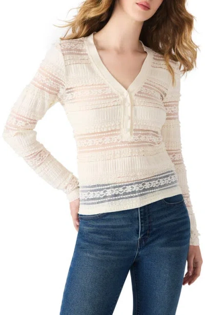 Steve Madden Caterina Semisheer Lace Top In White