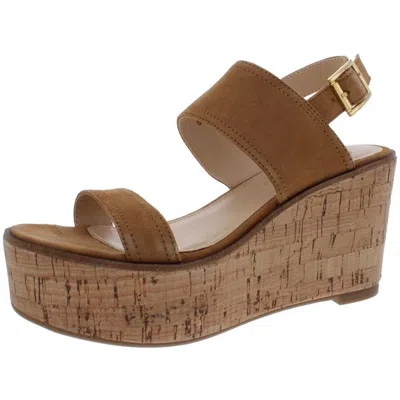 Steve Madden Caytln Womens Suede Cork Wedge Sandals