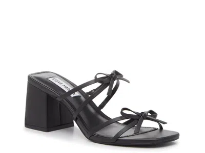 Steve Madden Cecilee Sandals Women's Black Square Toe Block Heel Gal2209