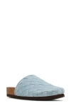 Steve Madden Cecily Mule In Light Blue Suede