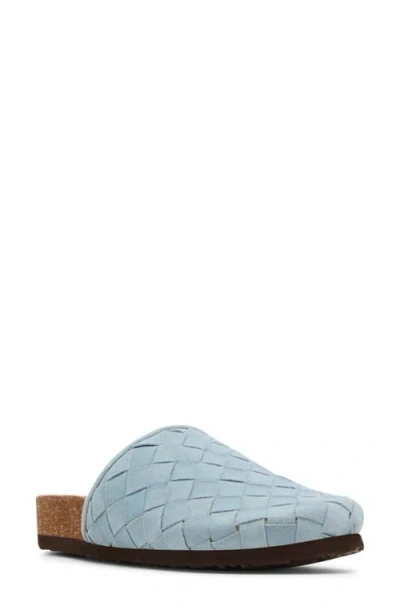 Steve Madden Cecily Mule In Light Blue Suede
