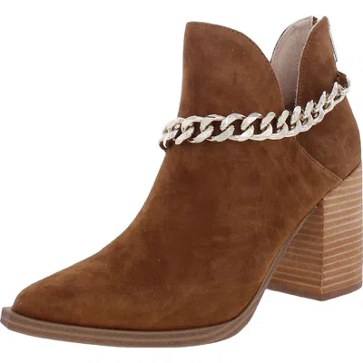 Steve Madden Cedar Womens Chain Ankle Boots In Brown