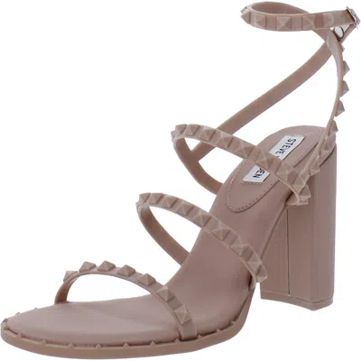 Steve Madden Cellini Womens Open Toe Ankle Heels In Gold