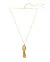 Steve Madden Chain Mesh Egg Pendant Necklace In Gold