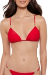 Steve Madden Chain Triangle Bikini Top In Red