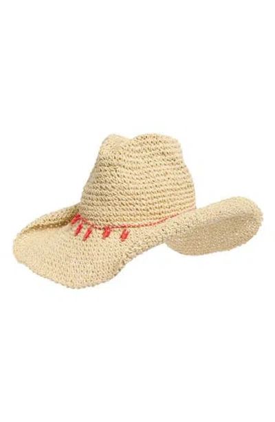 Steve Madden Charm Band Straw Cowboy Hat In Brown