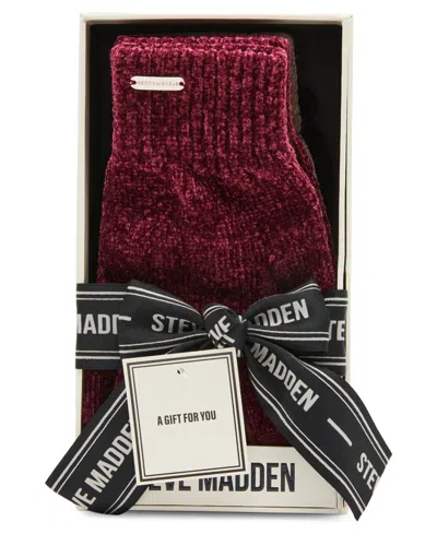 Steve Madden Chenille Magic Gloves, 3-pack In Pink