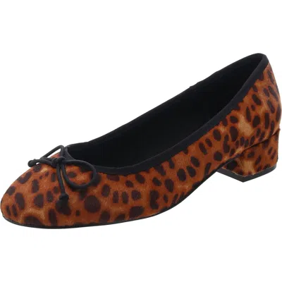 Steve Madden Cherish Womens Animal Print Manmade Loafer Heels In Multi