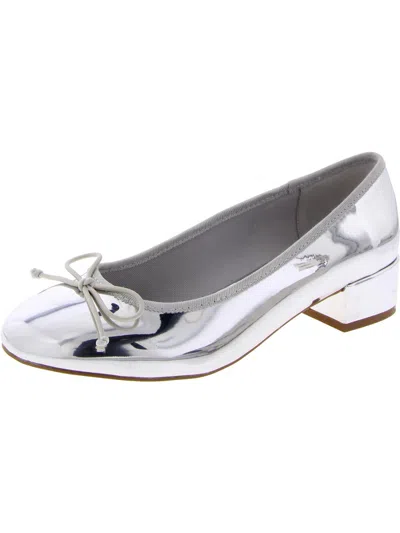 Steve Madden Cherish Womens Bow Slip On Pumps In Silver