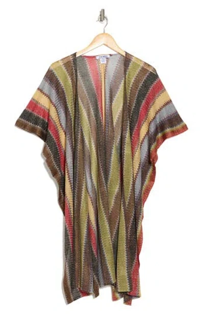 Steve Madden Chevron Shimmer Duster In Multi