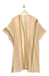 Steve Madden Chevron Shimmer Duster In Ivory Multi