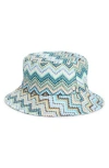 Steve Madden Chevron Straw Bucket Hat