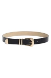 Steve Madden Chunky Buckle Belt In Multi