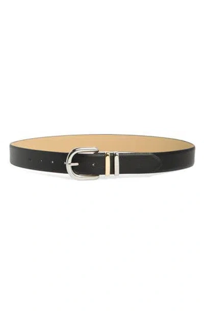 Steve Madden Chunky Two-tone Metal Belt In Black
