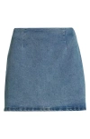 Steve Madden Cindi Denim Miniskirt In Blue