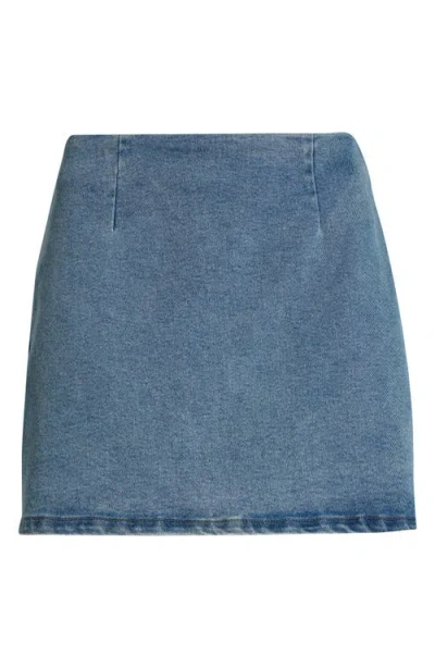 Steve Madden Cindi Denim Miniskirt In Blue