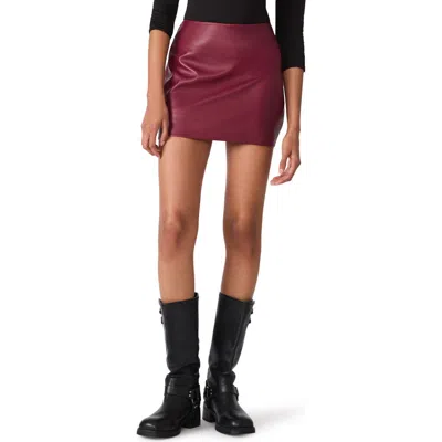 Steve Madden Cindi Faux Leather Miniskirt In Brown