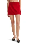 Steve Madden Women's Cindi Stretch Velvet Skirt In Red Velvet
